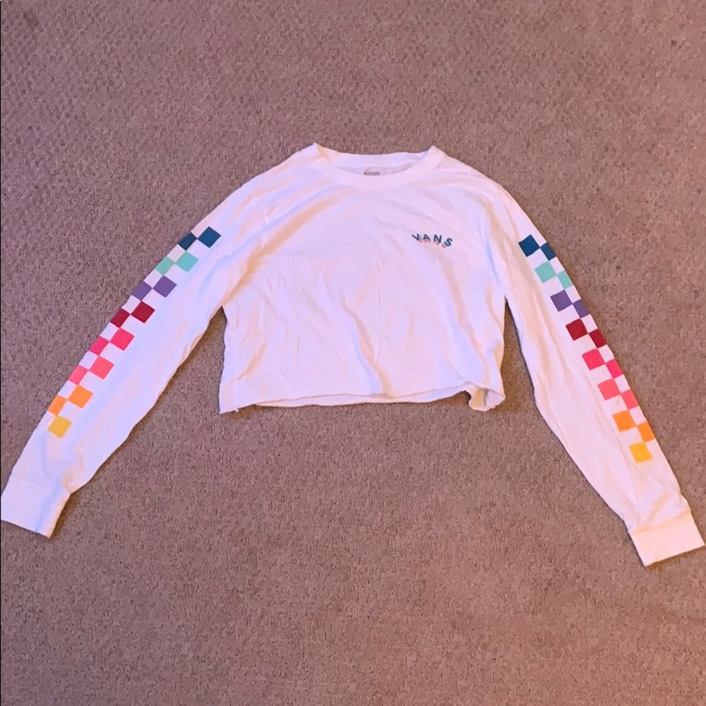 Long sleeve Vans crop top